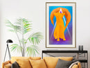 Poster - Fire Fox  - goud passepartout