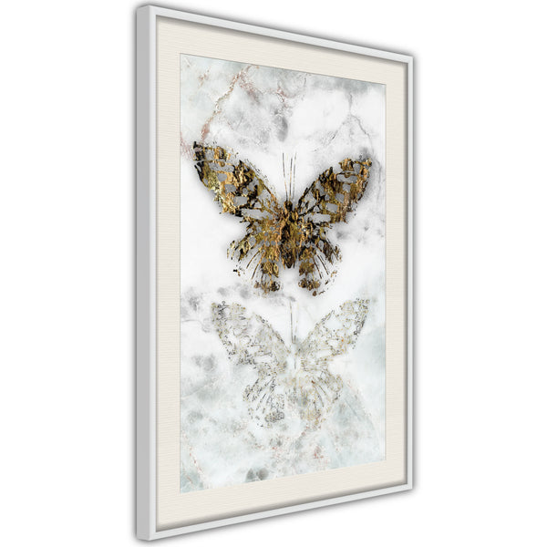 Poster - Butterfly Fossils  - wit passepartout
