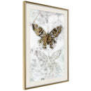 Poster - Butterfly Fossils  - goud passepartout