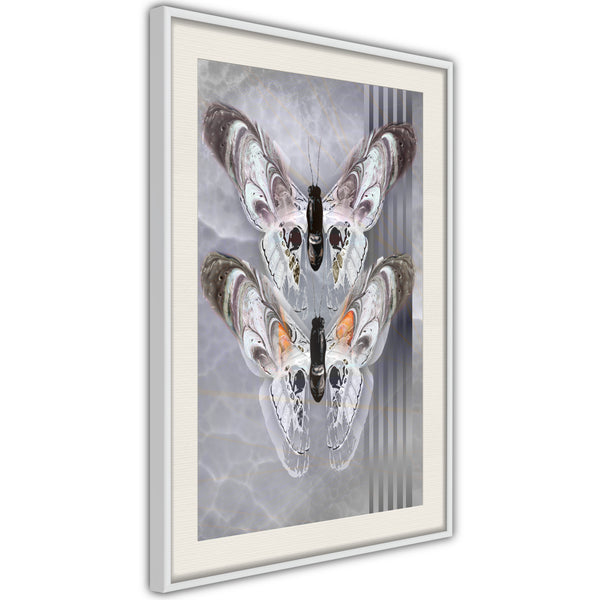 Poster - Two Moths  - wit passepartout