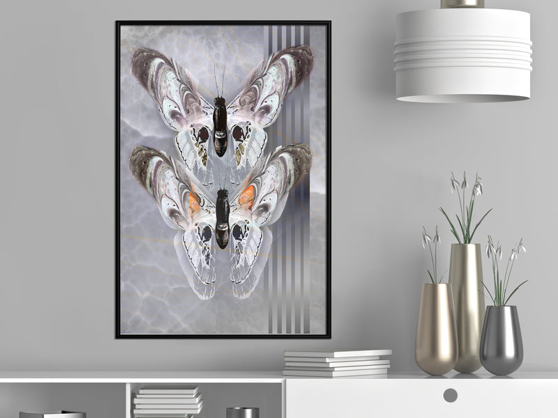 Poster - Two Moths  - zwart