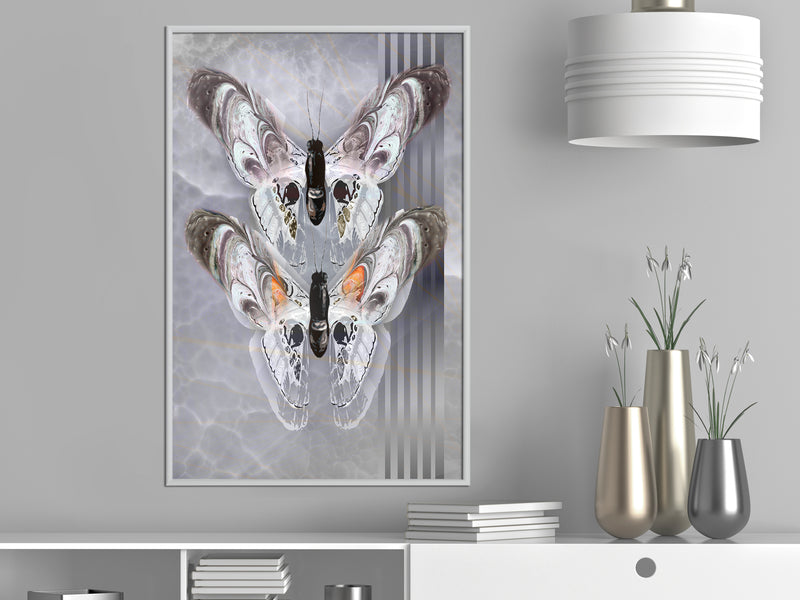 Poster - Two Moths  - wit