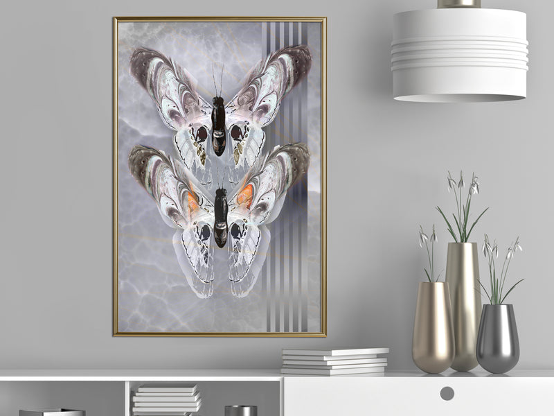 Poster - Two Moths  - goud