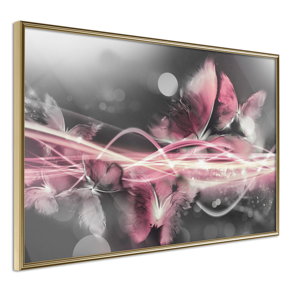 Poster - Moments Like Butterflies  - goud