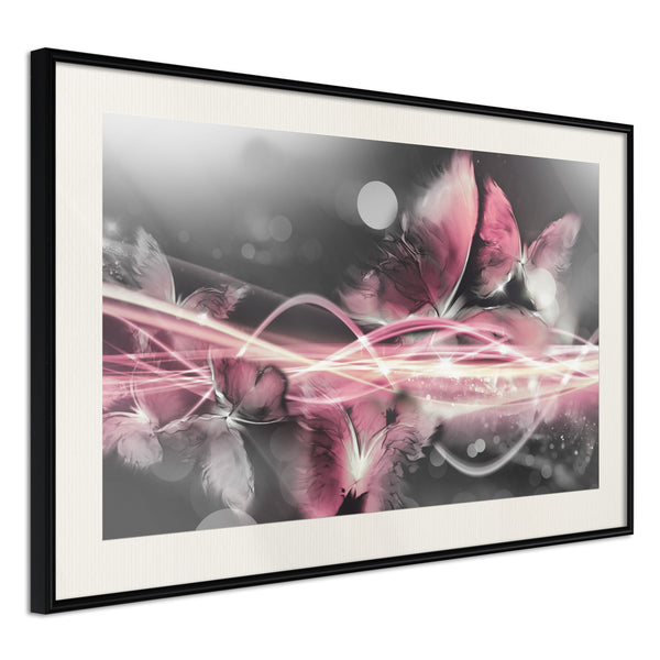 Poster - Moments Like Butterflies  - zwart passepartout