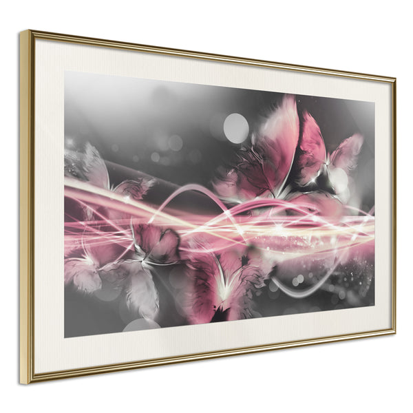 Poster - Moments Like Butterflies  - goud passepartout