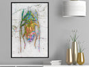 Poster - Iridescent Insect  - zwart