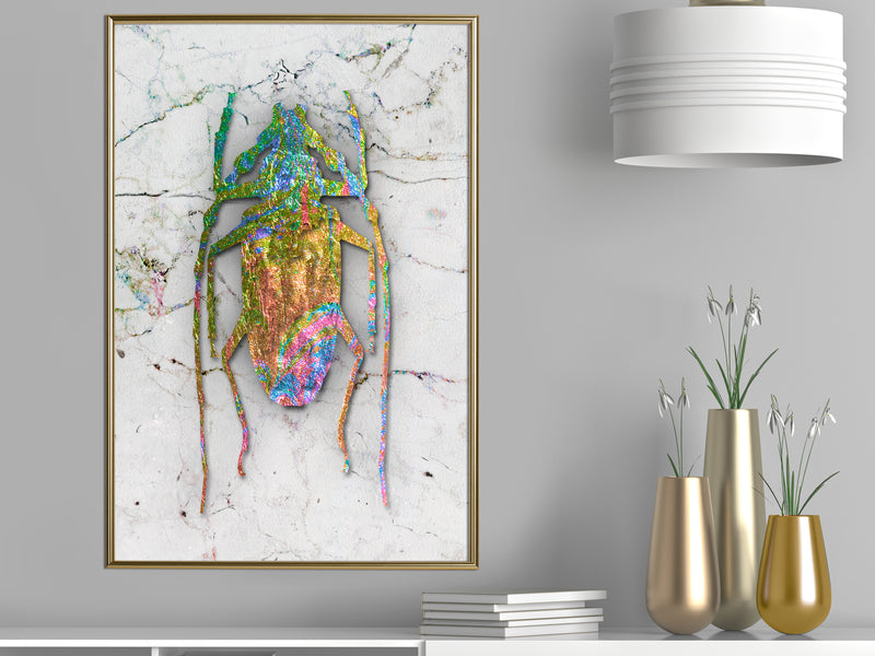 Poster - Iridescent Insect  - goud