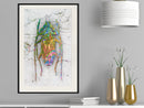 Poster - Iridescent Insect  - zwart passepartout