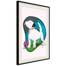 Poster - Dog's Dream  - zwart passepartout
