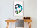 Poster - Dog's Dream  - wit passepartout