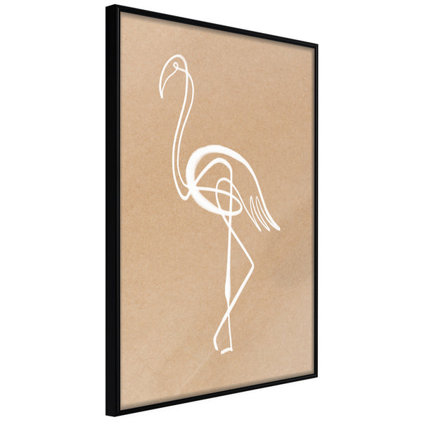 Poster - Lonely Bird  - zwart