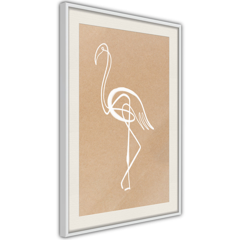 Poster - Lonely Bird  - wit passepartout