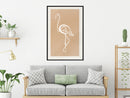Poster - Lonely Bird  - zwart passepartout
