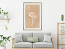 Poster - Lonely Bird  - goud passepartout