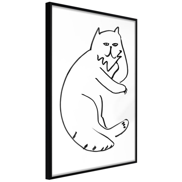 Poster - Fluffy Rest  - zwart