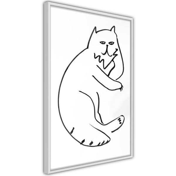 Poster - Fluffy Rest  - wit