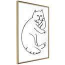 Poster - Fluffy Rest  - goud