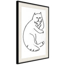 Poster - Fluffy Rest  - zwart passepartout