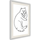 Poster - Fluffy Rest  - wit passepartout