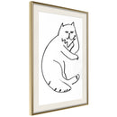 Poster - Fluffy Rest  - goud passepartout