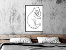 Poster - Fluffy Rest  - zwart