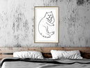 Poster - Fluffy Rest  - goud passepartout