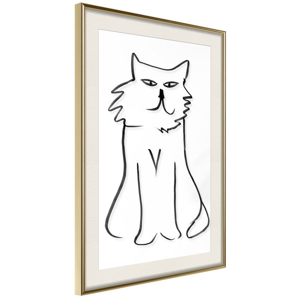 Poster - Hungry for Attention  - goud passepartout