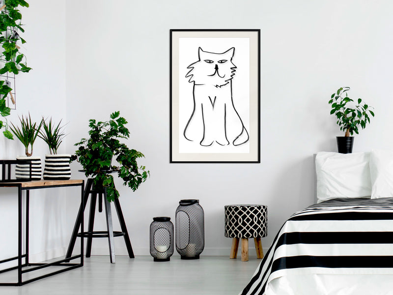 Poster - Hungry for Attention  - zwart passepartout