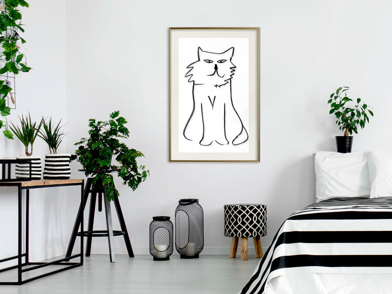 Poster - Hungry for Attention  - goud passepartout