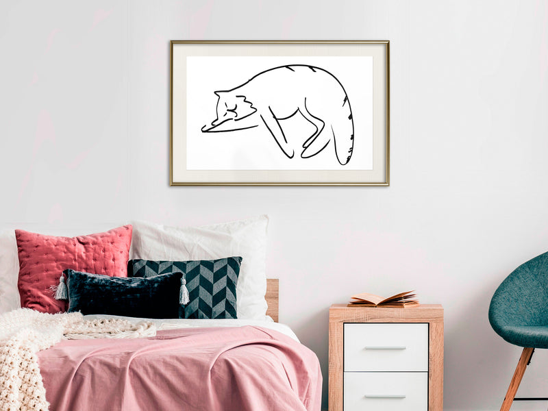 Poster - Well-Deserved Rest  - goud passepartout