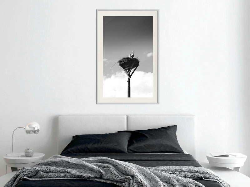 Poster - Presage of Spring  - wit passepartout