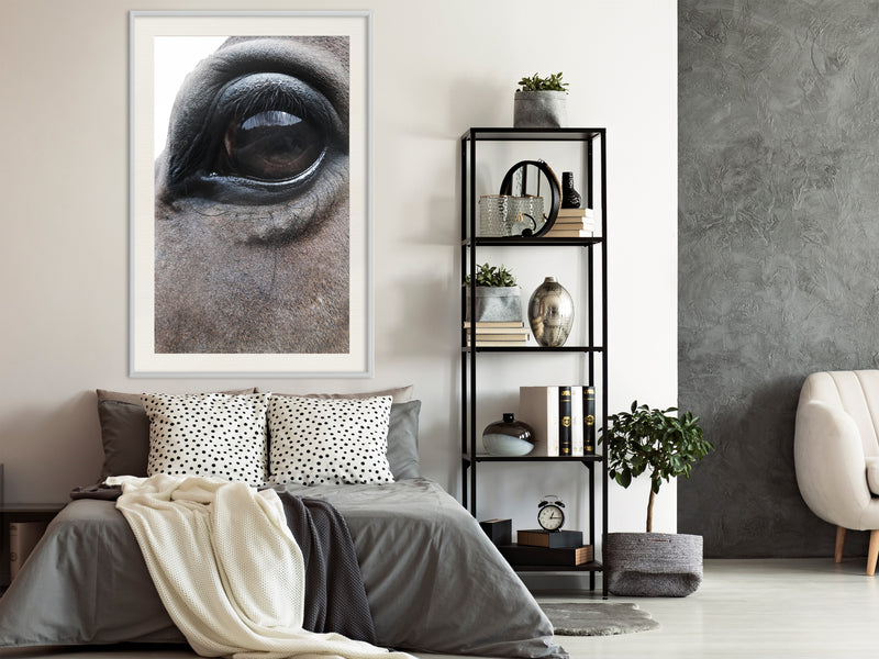 Poster - Gentle Eyes  - wit passepartout