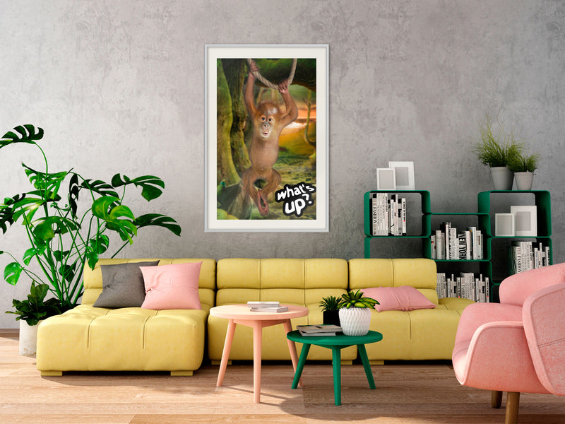 Poster - Life in the Jungle  - wit passepartout