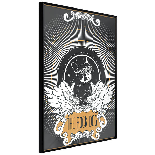 Poster - Cool Bulldog  - zwart