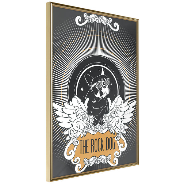 Poster - Cool Bulldog  - goud