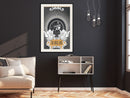 Poster - Cool Bulldog  - zwart passepartout