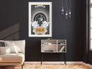 Poster - Cool Bulldog  - wit passepartout