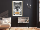 Poster - Cool Bulldog  - goud passepartout