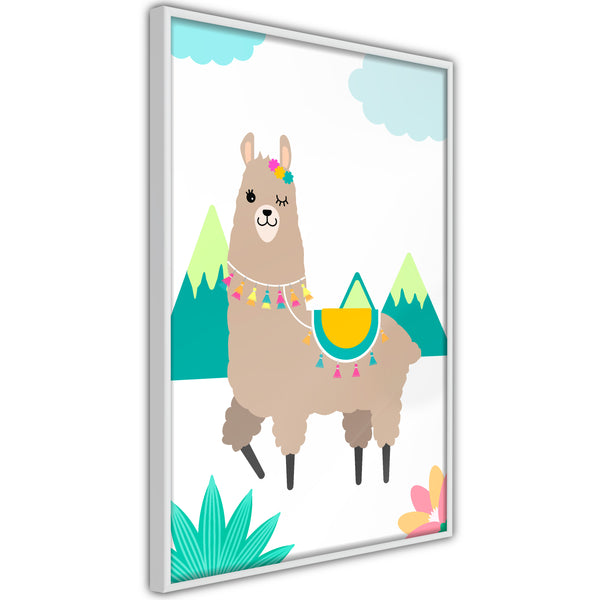 Poster - Playful Llama  - wit