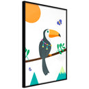 Poster - Fairy-Tale Toucan  - zwart