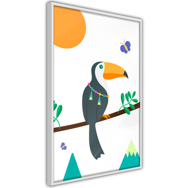 Poster - Fairy-Tale Toucan  - wit