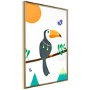 Poster - Fairy-Tale Toucan  - goud