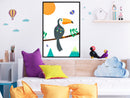Poster - Fairy-Tale Toucan  - zwart