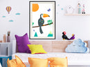 Poster - Fairy-Tale Toucan  - zwart passepartout