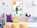 Poster - Fairy-Tale Toucan  - wit passepartout