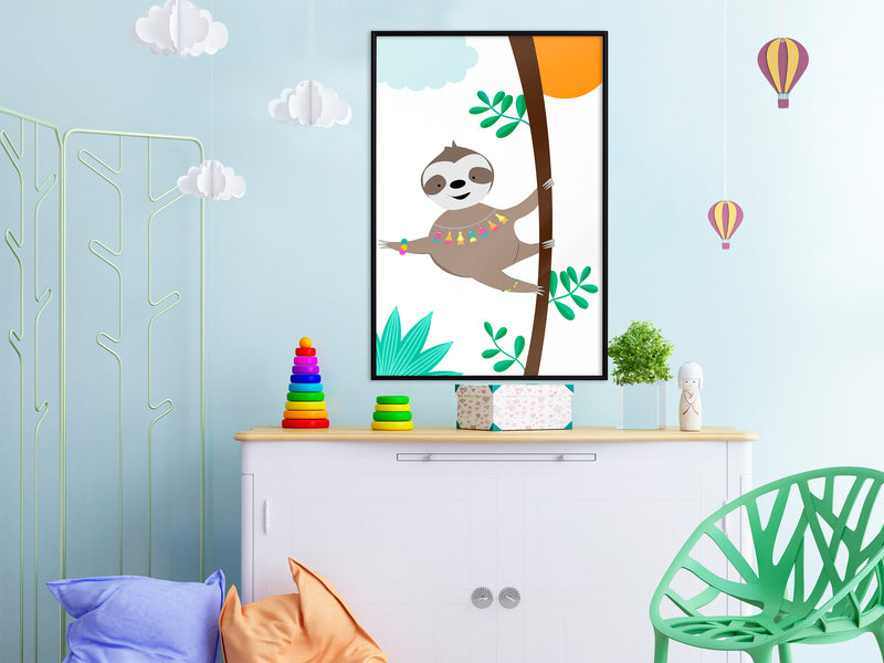 Poster - Lazy Life  - zwart