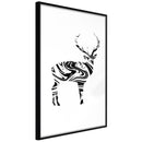 Poster - Marble Stag  - zwart