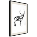 Poster - Marble Stag  - zwart passepartout