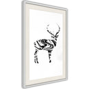 Poster - Marble Stag  - wit passepartout